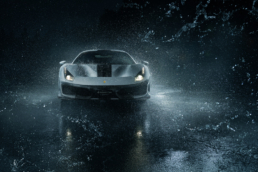 Ein grimmiger Anblick. Die b&ouml;se Frontansicht des Ferrari 488 Pista.