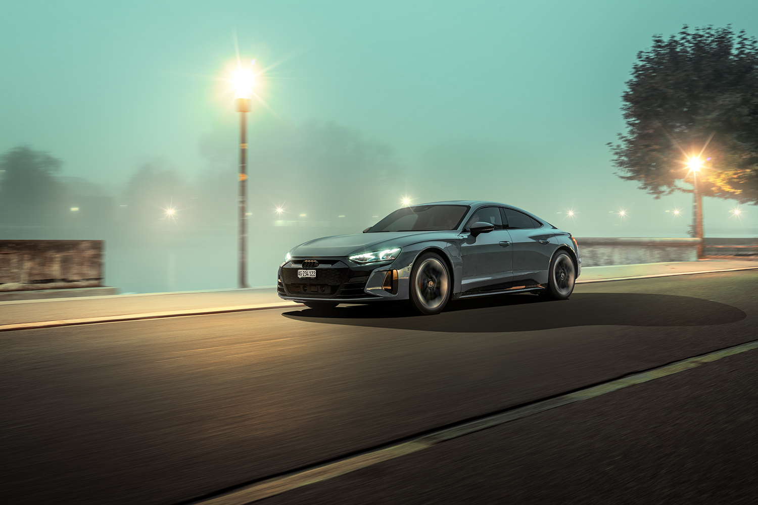 Audi RS e-tron GT in Fahrt