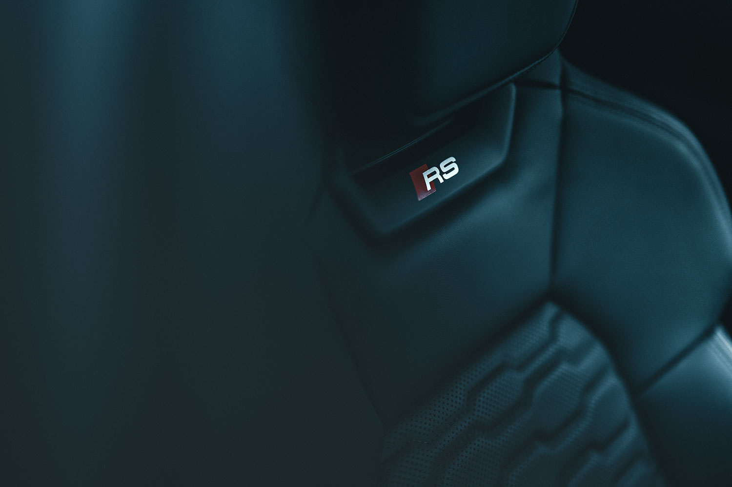 Detailaufnahme des Audi RS Sitzes