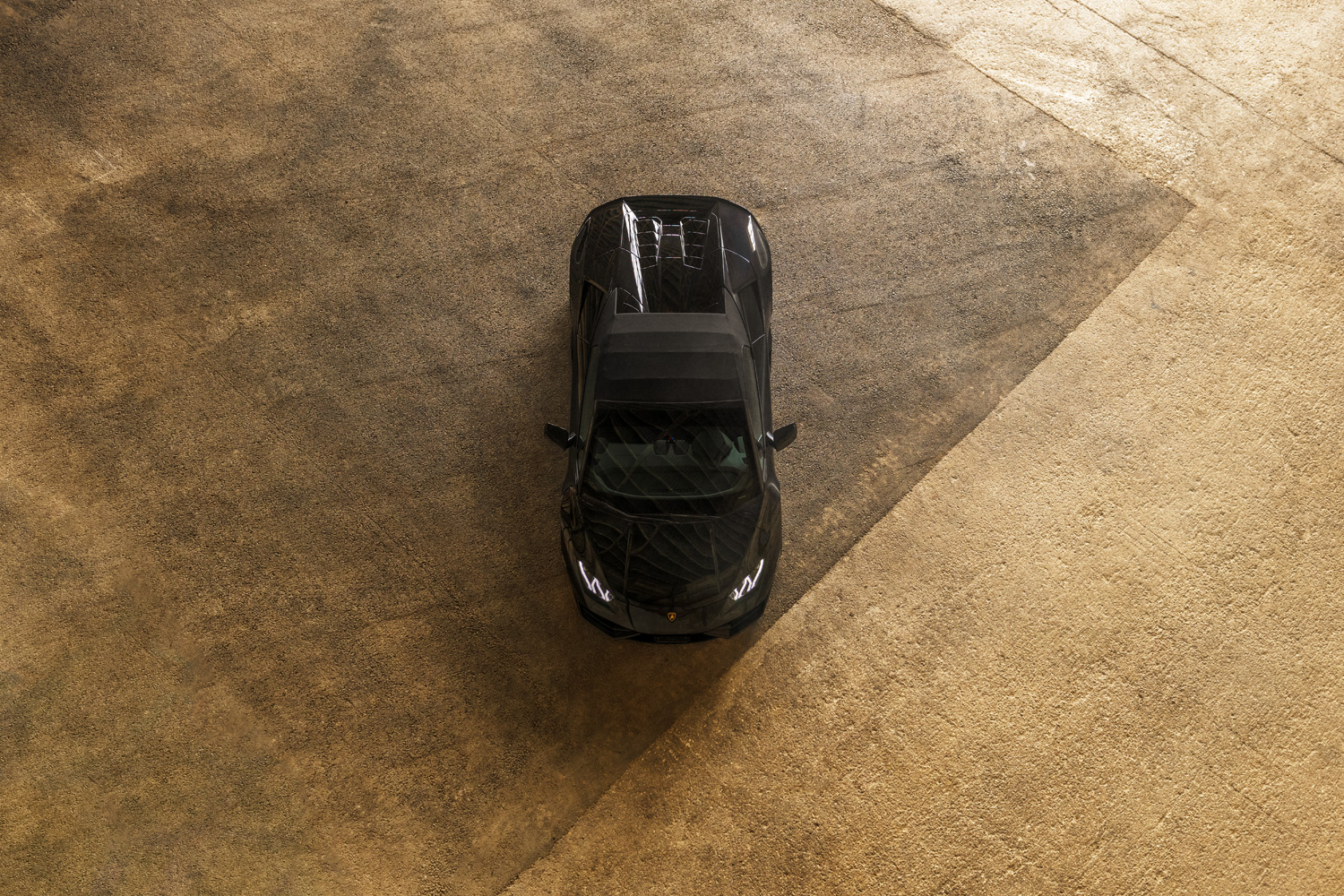 Vogelperspektive für den Lamborghini Huracan.