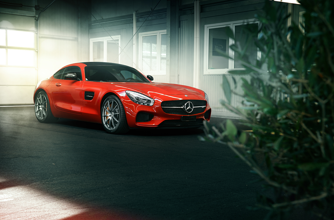 Mercedes AMG GT feueropal Fahrzeugablieferung