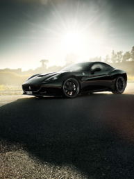 Foto des Ferrari California kurz nach Sonnenaufgang