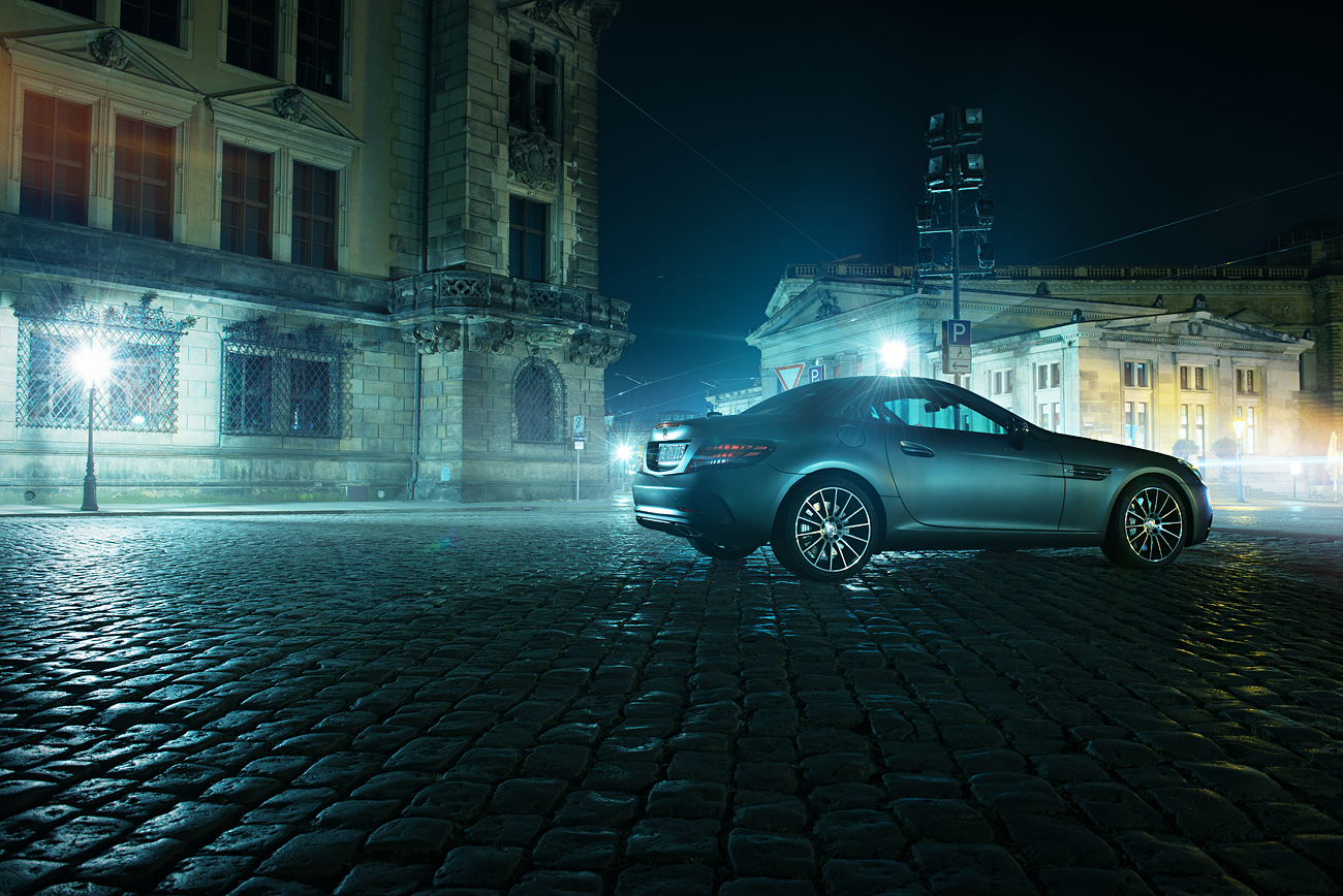 Mercedes SLC43 AMG in Dresden bei der Hofkirche