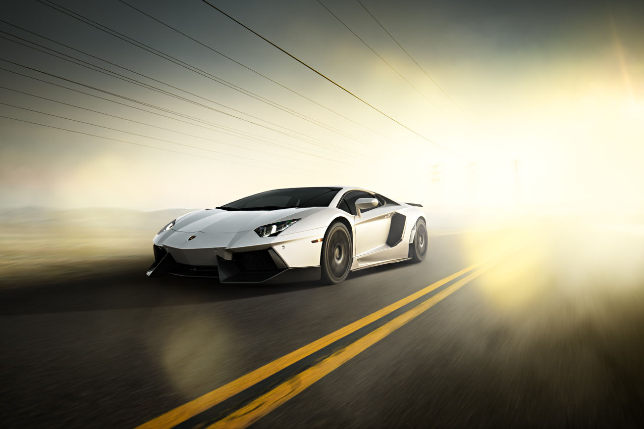 Lamborghini Aventador rolling image - Postproduction and highend retouching by phPics Photography