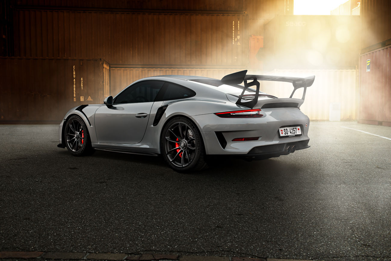 Porsche 911 GT3 RS Heck Dreiviertelansicht - Fahrzeug Fotoshooting von phPics Photography