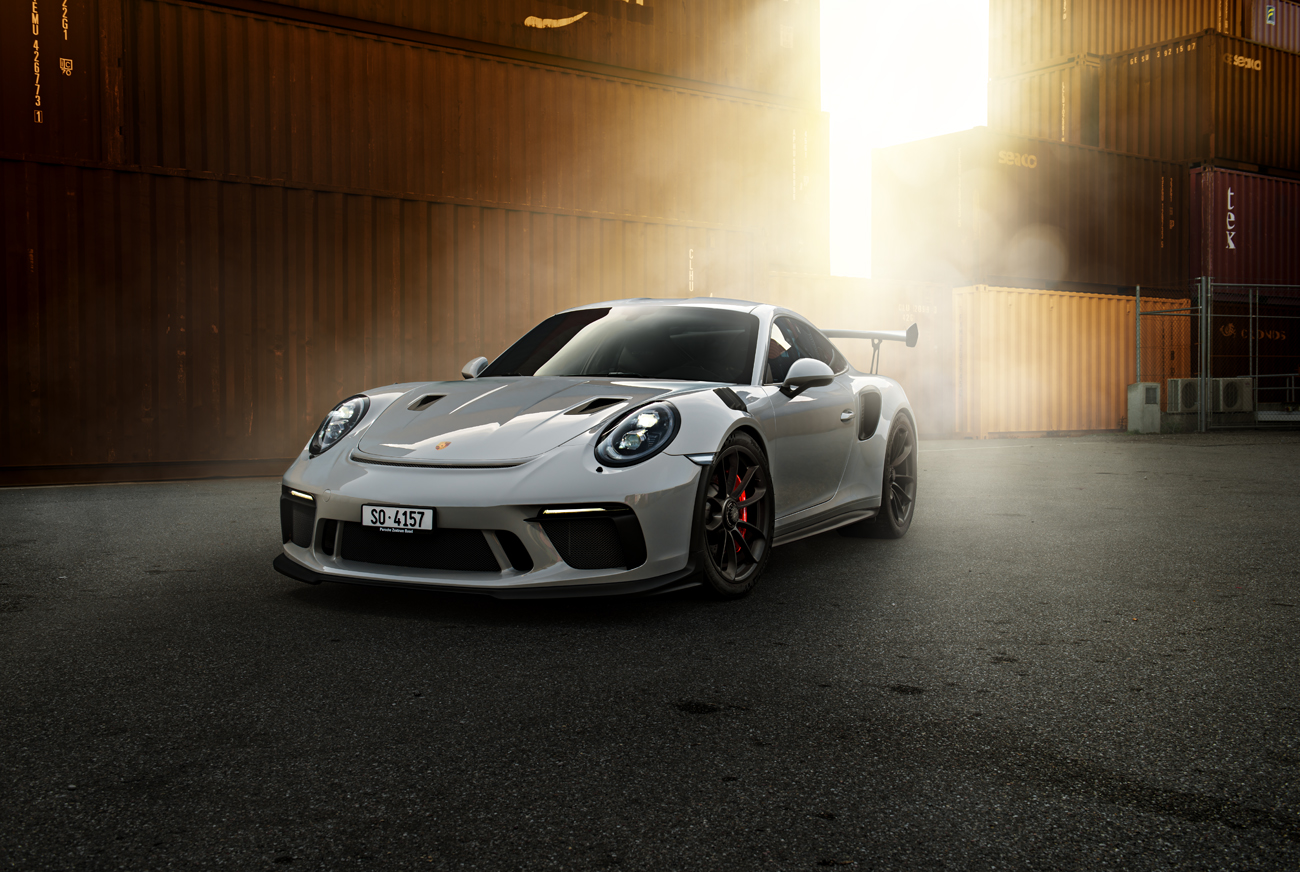 Car Photographer phPics captured the Porsche 911 GT3 RS in chalk.