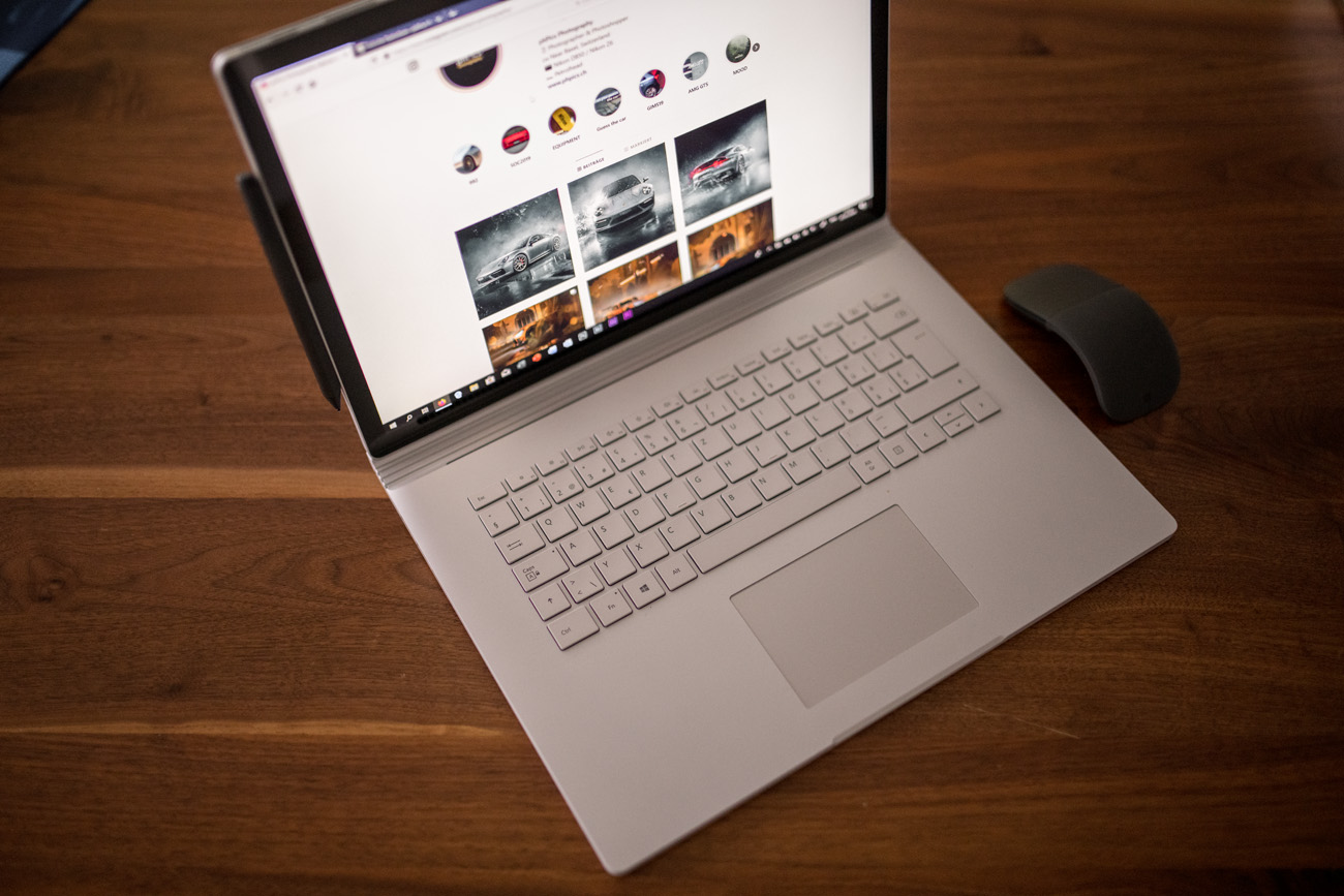 Das Microsoft Surface Book 2 ist ideales Notebook für den Fotograf.