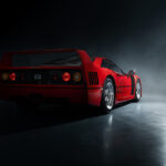 Ferrari F40 Heckansicht. Der rote Prototyp wurde von Automobilfotograf phPics in Szene gesetzt.