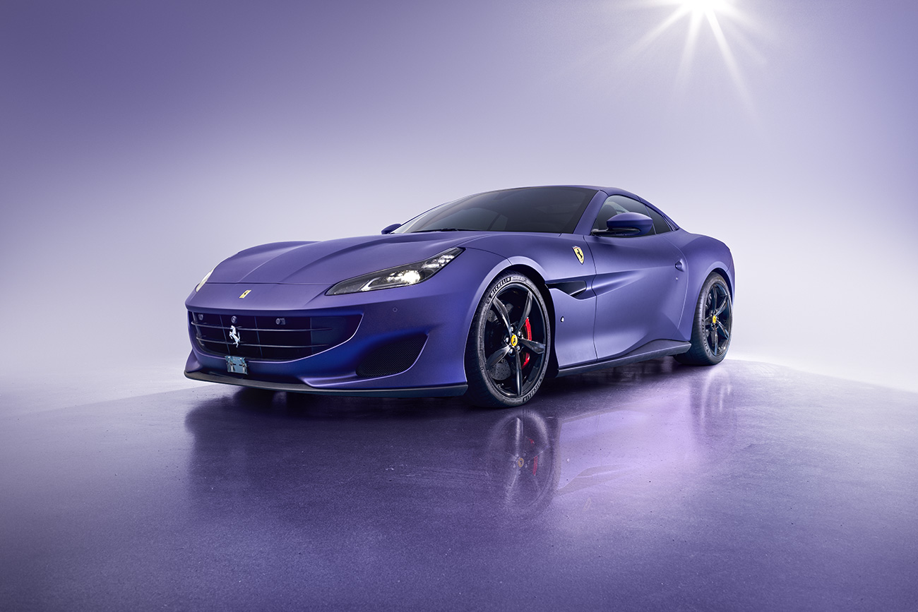 Ferrari Portofino in violett matt foliert