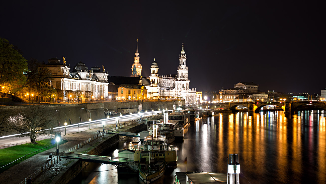 Fotografie in Dresden. Ein klassisches Fotomotiv ist das Terrassenufer in Dresden.