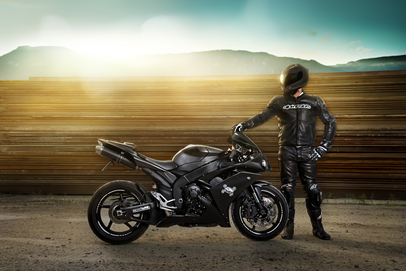 Yamaha R1 Supersportbike fotografieren.